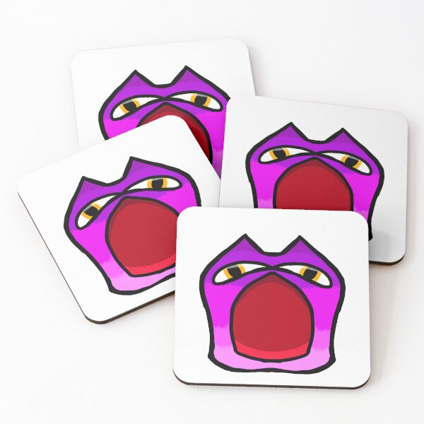 Item preview, Cute Purple Monster with Big Open Mouth – Kawaii Sticker Art designed and sold by davidmalec.