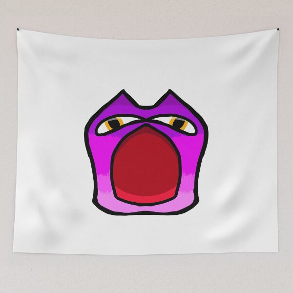 Item preview, Cute Purple Monster with Big Open Mouth – Kawaii Sticker Art designed and sold by davidmalec.