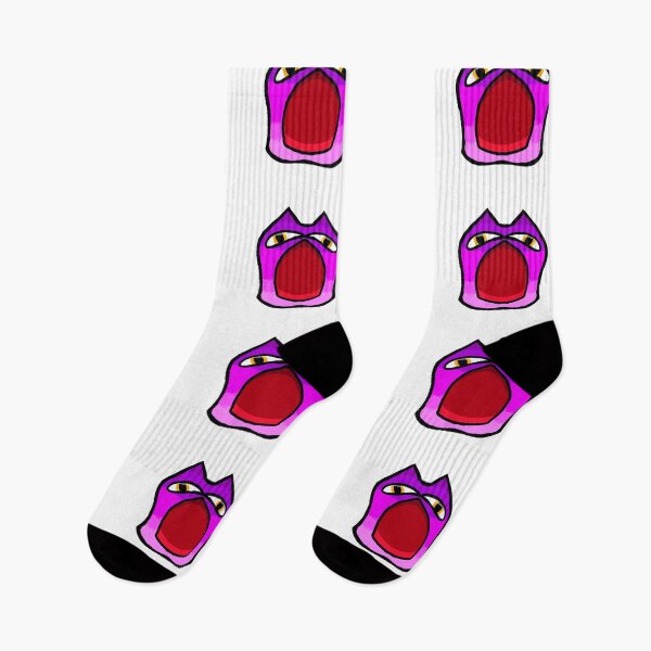 Item preview, Cute Purple Monster with Big Open Mouth – Kawaii Sticker Art designed and sold by davidmalec.