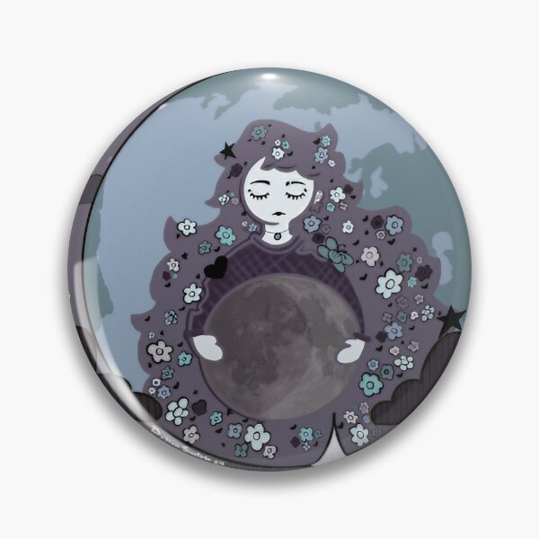 Item preview, Purple Girl Holding Grey Moon Sphere designed and sold by Vylor-Fenasi.
