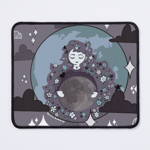 Item preview, Purple Girl Holding Grey Moon Sphere designed and sold by Vylor-Fenasi.