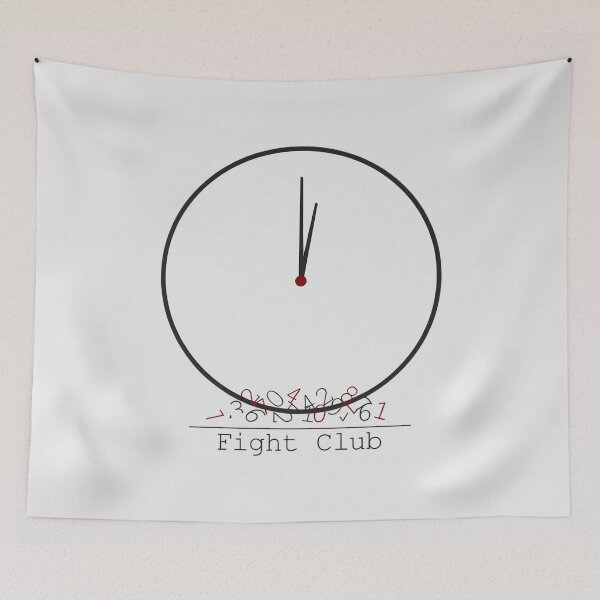 Item preview, Fight Club Clock Falling Numbers Time Bureaucracy Art designed and sold by Enea Kelo.