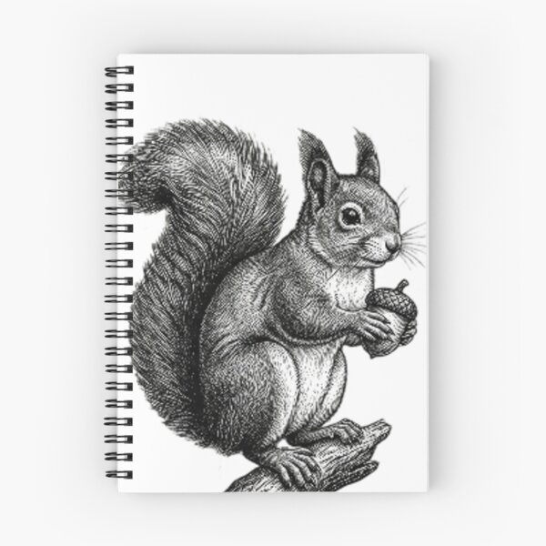 Item preview, Squirrel - Realistic Black and White designed and sold by Minimalisticaly.