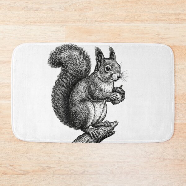 Item preview, Squirrel - Realistic Black and White designed and sold by Minimalisticaly.