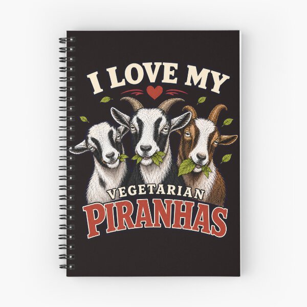 Item preview, I Love My Vegetarian Piranhas – Funny Goat Lover designed and sold by SquatchCreek.