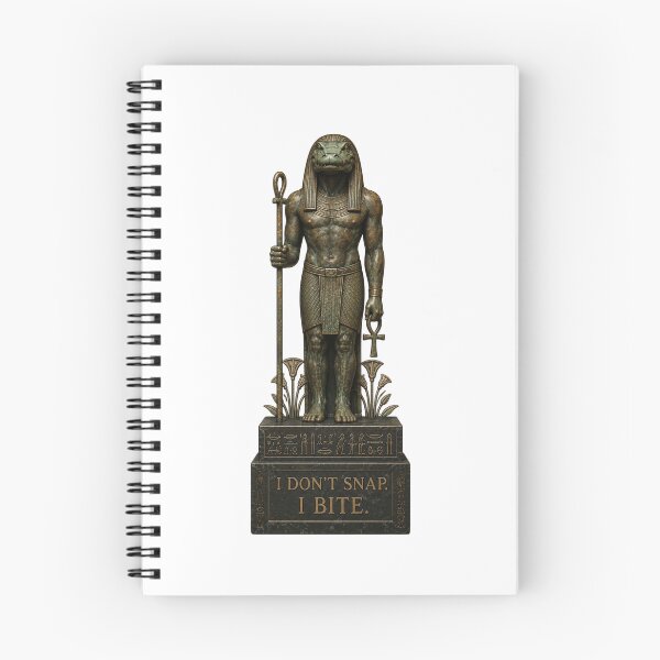 Item preview, Sobek Egyptian Crocodile God Bronze Statue — I Don't Snap I Bite | Egypt Humor designed and sold by Qorvun.