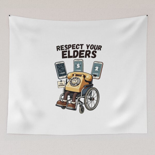 Item preview, Respect Your Elders Phone  Old Phone is Still Working designed and sold by AleksandraJac05.