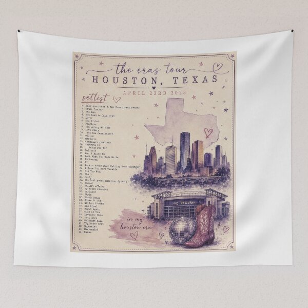 Item preview, Houston Texas Eras Night 3 Inspired Setlist designed and sold by AndyGordon125.