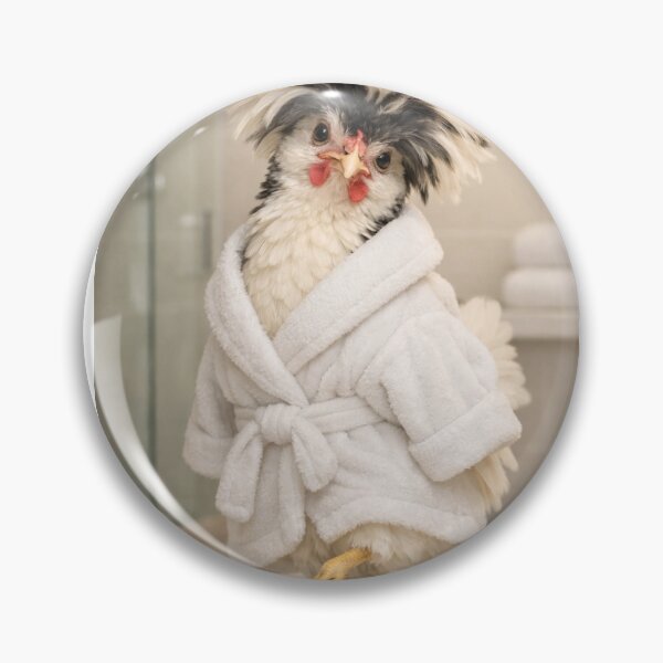 Item preview, Cozy Bathrobe Polish Chicken designed and sold by Sillytoe.