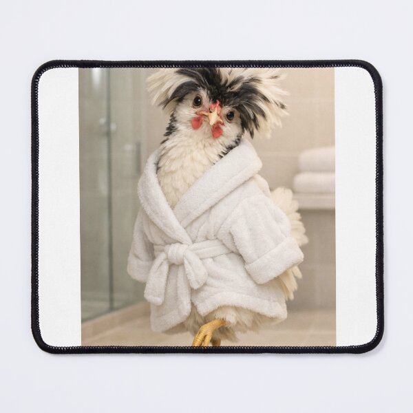 Item preview, Cozy Bathrobe Polish Chicken designed and sold by Sillytoe.
