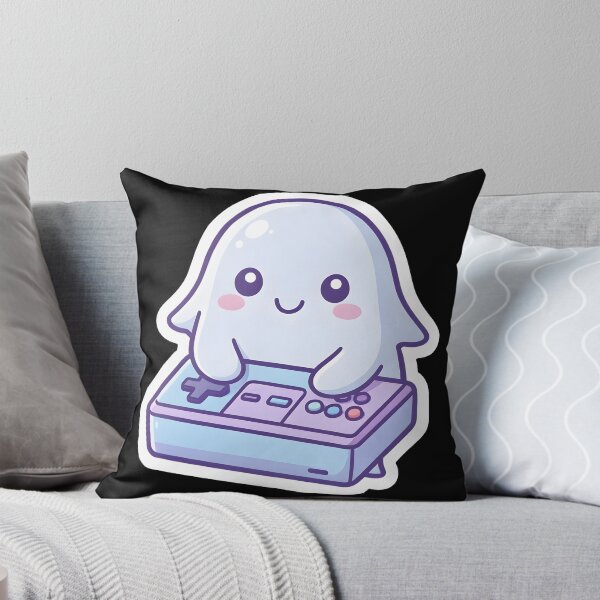 Item preview, Cute Gamer Ghost with Retro Controller Kawaii Gaming designed and sold by KCasual.