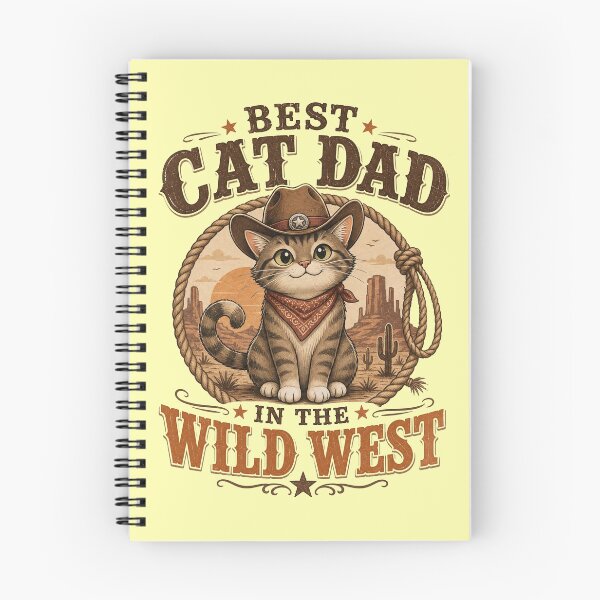 Item preview, Best Cat Dad in the Wild West Western Cowboy Cat T-Shirt designed and sold by Dbm Teeverse.