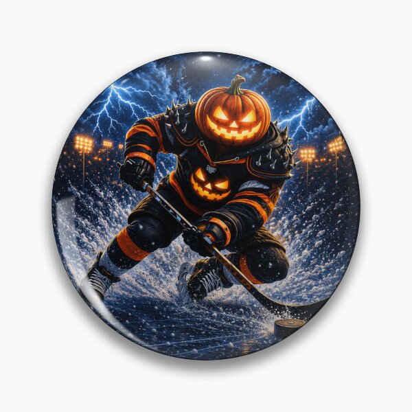 Item preview, Headless Horseman Ice Hockey Breakaway – Gothic Halloween Sports Art designed and sold by TheHorsemanRidesAgain.