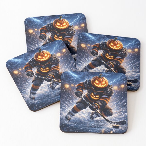 Item preview, Headless Horseman Ice Hockey Breakaway – Gothic Halloween Sports Art designed and sold by TheHorsemanRidesAgain.