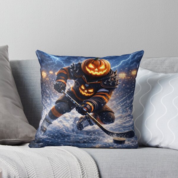 Item preview, Headless Horseman Ice Hockey Breakaway – Gothic Halloween Sports Art designed and sold by TheHorsemanRidesAgain.