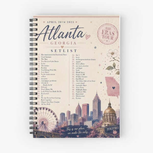 Item preview, Atlanta Georgia Eras Night 1 Inspired Setlist designed and sold by AndyGordon125.