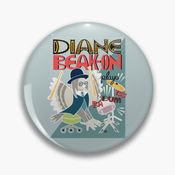 Item preview, Diane Beak-on Plays Ba Dum Tss – Vintage Jazz Pigeon Illustration designed and sold by elephantfeathercreative.