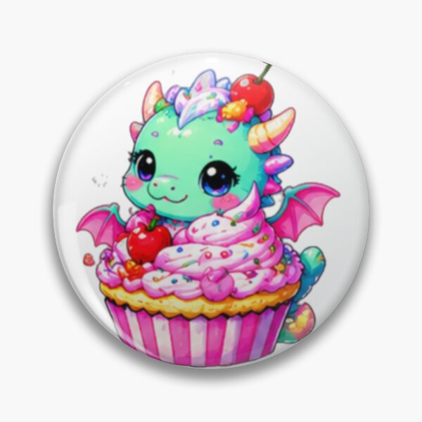 Item preview, Kawaii Cupcake Dragon Sticker designed and sold by DailyDoodlesBySumbul.