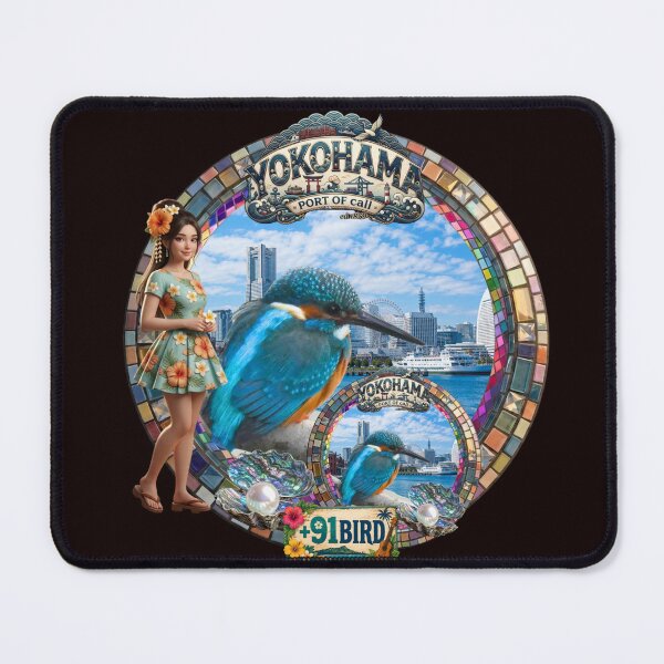 Item preview, Yokohama Jeweled Port of Call with Island Hime & Ace Kingfisher Johnny! designed and sold by Plus91BIRD.