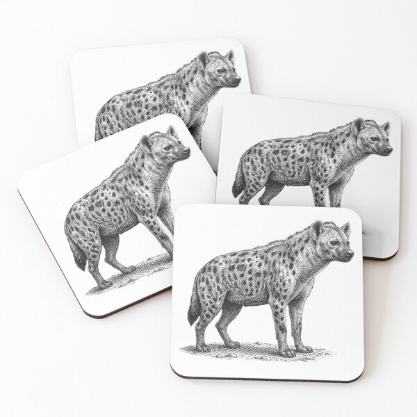 Item preview, Hyena - Realistic minimalistic black and white designed and sold by Minimalisticaly.
