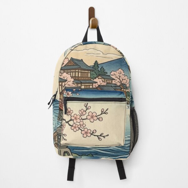Item preview, Mount Fuji & Torii Gate Cherry Blossom Landscape – Ukiyo-e Inspired Japanese Wall Art, Sakura Temple Scene, Traditional Japan Nature Print, Zen Asian Decor, Vintage Travel Poster designed and sold by Zaitmiprints.