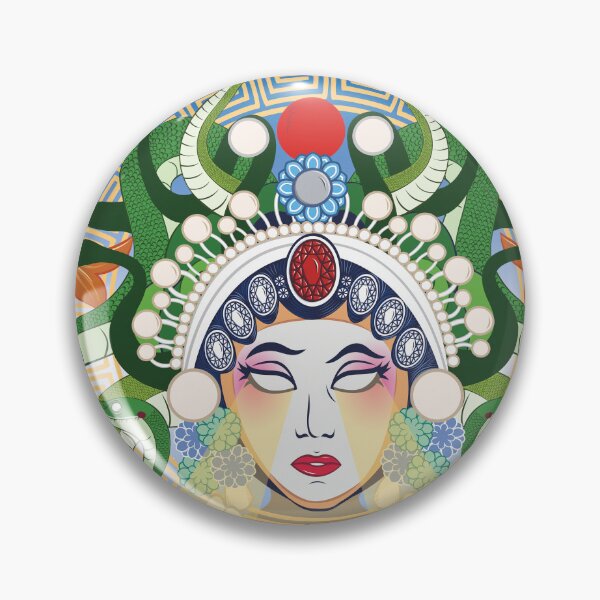 Artikelvorschau, Die Medusa – Peking-Oper / Kunst inspiriert von der griechischen Mythologie entworfen und verkauft von elephantfeathercreative.