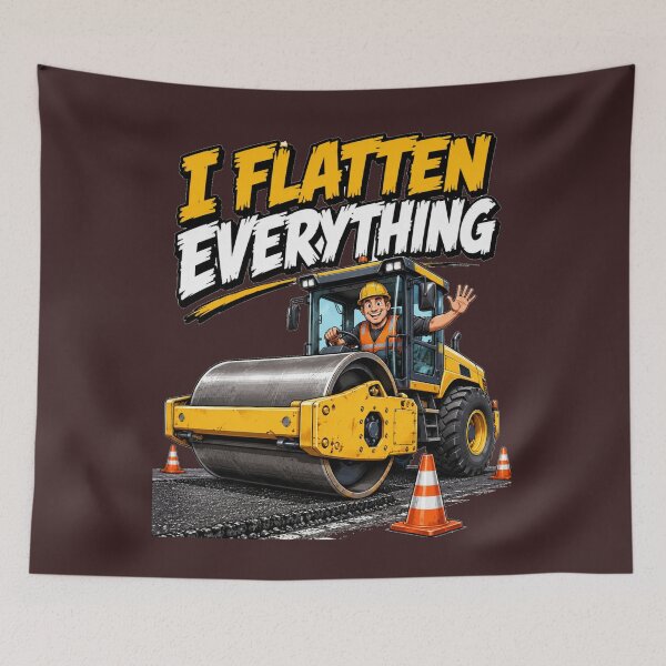 Item preview, I Flatten Everything Road Roller Operator Shirt | Vibratory Compactor Construction T-Shirt designed and sold by katiecorners.