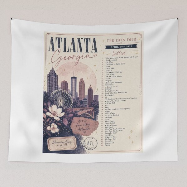 Item preview, Atlanta Georgia Eras Night 3 Inspired Setlist designed and sold by AndyGordon125.
