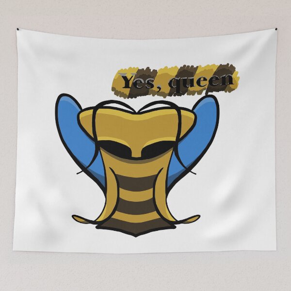 Item preview, Cute Bee Face Yes Queen – Funny Kawaii Sticker Art designed and sold by davidmalec.