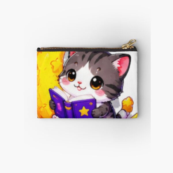 Item preview, Reading Cat On Crescent Moon designed and sold by DailyDoodlesBySumbul.