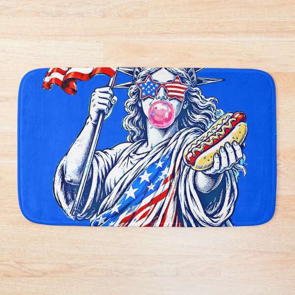Item preview, Lady liberty with a hot dog designed and sold by RuthFurtado.