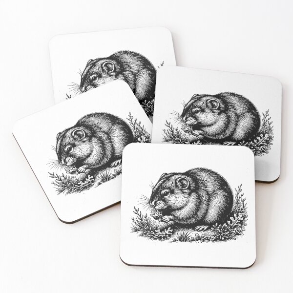 Item preview, Vintage Woodcut Lemming Illustration designed and sold by DuckOddity.