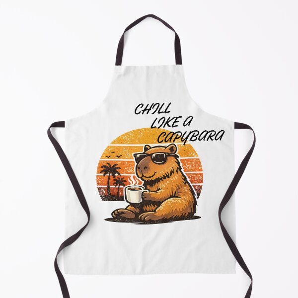 Item preview, Chill Like a Capybara Retro Coffee Lover Design designed and sold by Nordova.