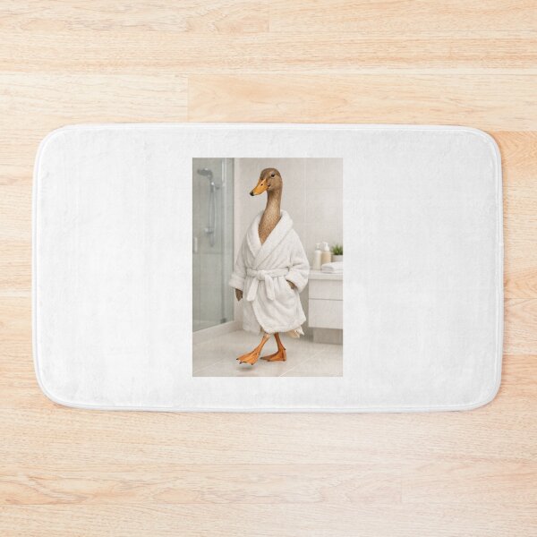 Item preview, Cozy Bathrobe Runner Duck designed and sold by Sillytoe.