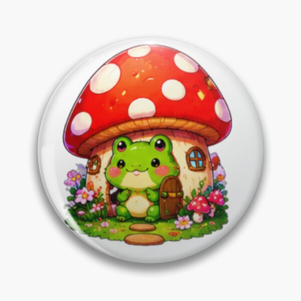 Item preview, Kawaii Frog Mushroom House designed and sold by DailyDoodlesBySumbul.