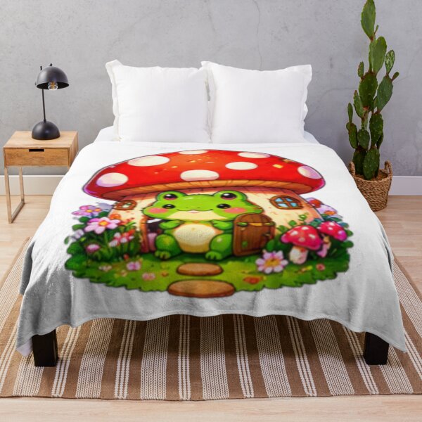Item preview, Kawaii Frog Mushroom House designed and sold by DailyDoodlesBySumbul.