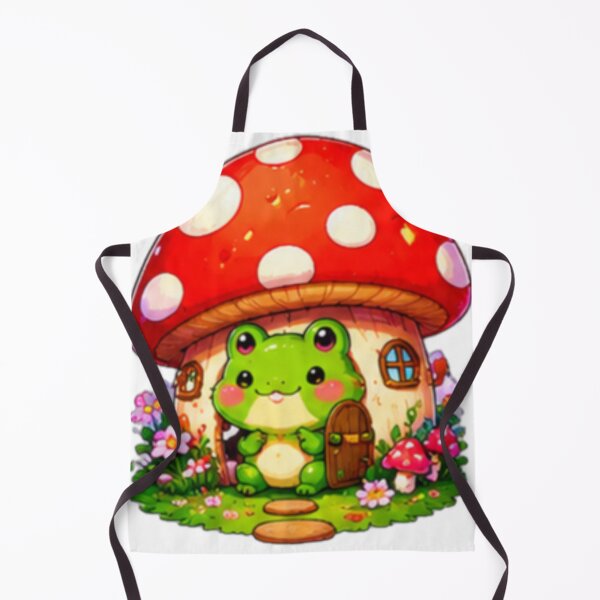 Item preview, Kawaii Frog Mushroom House designed and sold by DailyDoodlesBySumbul.