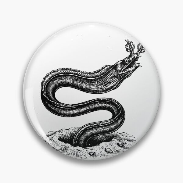 Item preview, Vintage Woodcut Ribbon Eel Illustration designed and sold by DuckOddity.