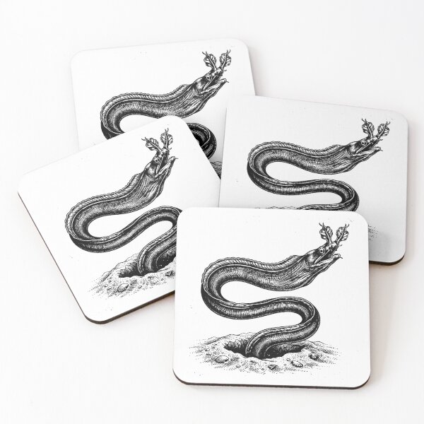 Item preview, Vintage Woodcut Ribbon Eel Illustration designed and sold by DuckOddity.