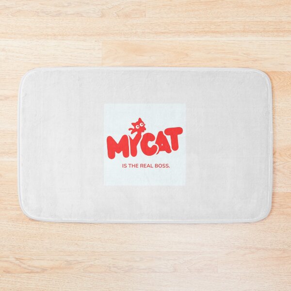 Item preview, My Cat Is the Real Boss Funny Cat Lover Typography Design designed and sold by Penguin Mood .