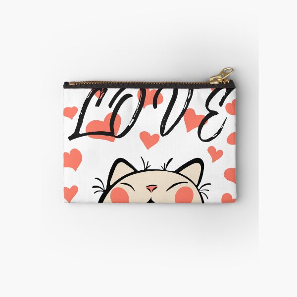 Item preview, Love Cute Cat Hearts Illustration designed and sold by AhinoraArtShop.