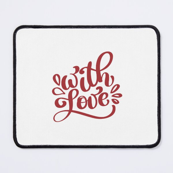 Item preview, With Love Red Typography Quote designed and sold by AhinoraArtShop.