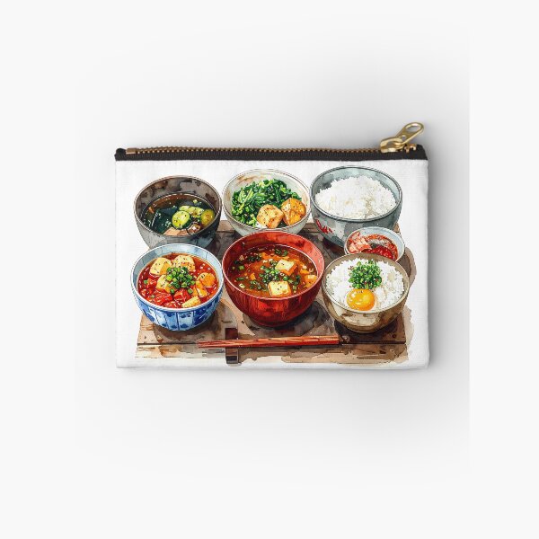 Item preview, Traditional Japanese Teishoku Watercolor Illustration designed and sold by BetweenForms.