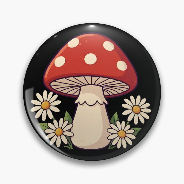 Item preview, Cute Cottagecore Mushroom with Daisy Flowers Vintage Red designed and sold by KCasual.