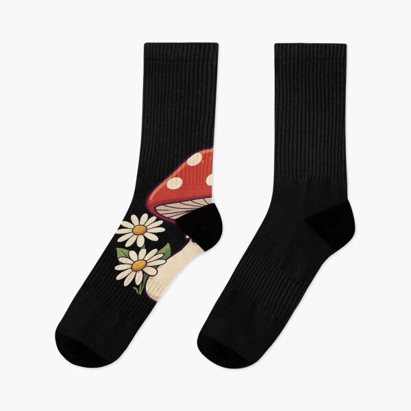 Item preview, Cute Cottagecore Mushroom with Daisy Flowers Vintage Red designed and sold by KCasual.