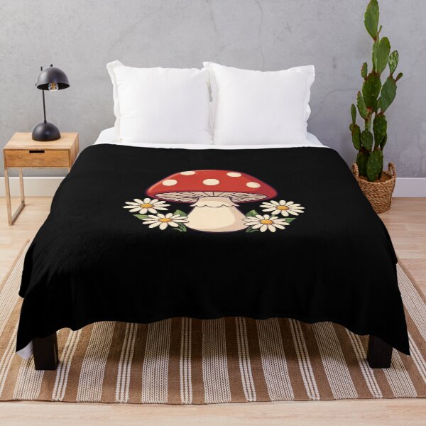 Item preview, Cute Cottagecore Mushroom with Daisy Flowers Vintage Red designed and sold by KCasual.