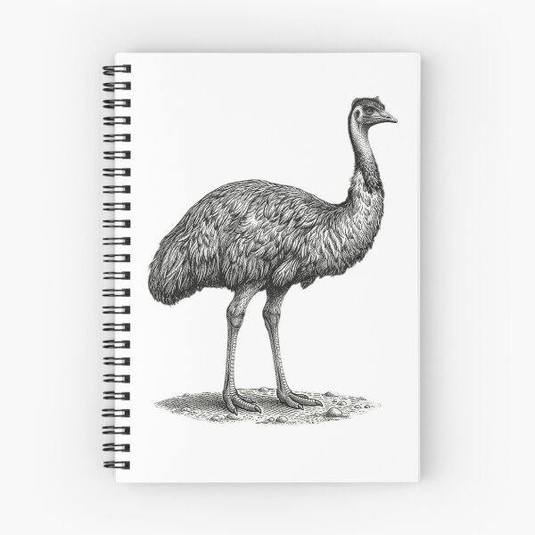 Item preview, Ostrich - Realistic Minimalistic Black and White designed and sold by Minimalisticaly.