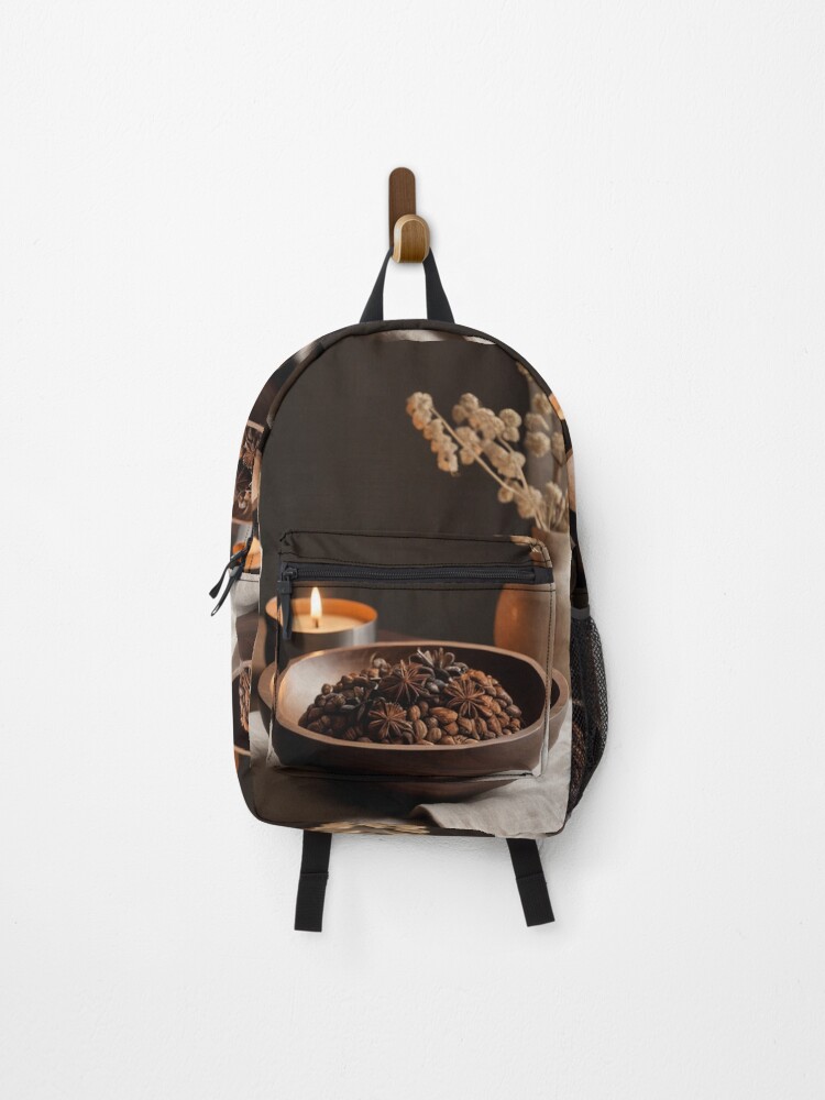 Imagen 1 de 3, Mochila con la obra Still Life - Bohemian Inspired Still Life, Warm Ambiance, diseñada y vendida por Reverso-Design.