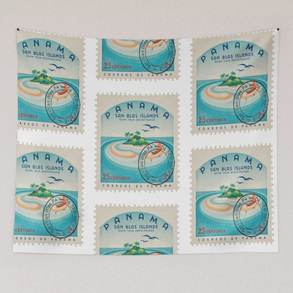 Item preview, San Blas Islands Panama Caribbean Postage Stamp Sticker designed and sold by stickercuffs.
