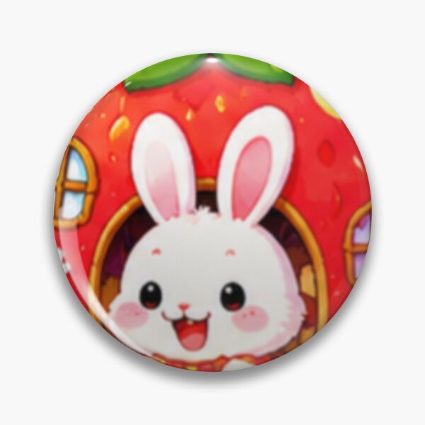 Item preview, Kawaii Bunny Strawberry House designed and sold by DailyDoodlesBySumbul.